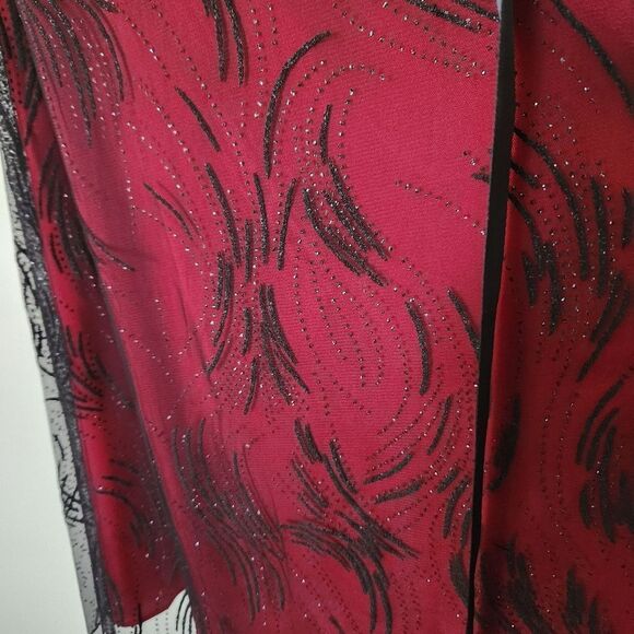 Onyx Nite Womens VINTAGE Party V-Neck Sleeveless Dress Size 12 NWT - Picture 4 of 11